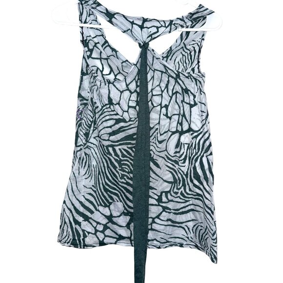 Lovecappella Zebra Print Sleeveless Top With Purple Accents XS - Picture 3 of 6
